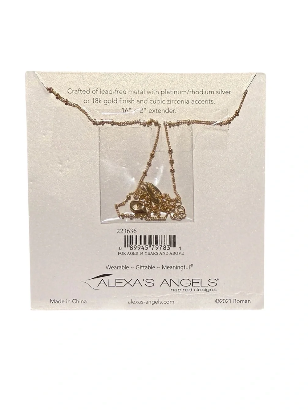 Alexa’s Angels Moon & Stars Mother of One Gold Tone Dainty Necklace